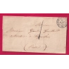 TAXE 1 DE FABRICATION LOCALE CAD TYPE 15 ST JUST EN CHAUSSEE OISE 1852 POUR ANGIVILLERS LETTRE