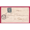 N°4 PC 2686 RIVE DE GIER 1852 LOIRE POUR PARIS LETTRE