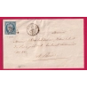 N°4 PC 2383 PARTHENAY LOIRET 1852 POUR PARIS AU DOS CACHET DE MAIRIE LETTRE