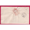N°4 PC 2383 PARTHENAY LOIRET 1852 POUR PARIS AU DOS CACHET DE MAIRIE LETTRE