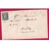 N°4 PC 2909 SOISSONS AISNE 1852 POUR VAILLY SUR AISNE LETTRE