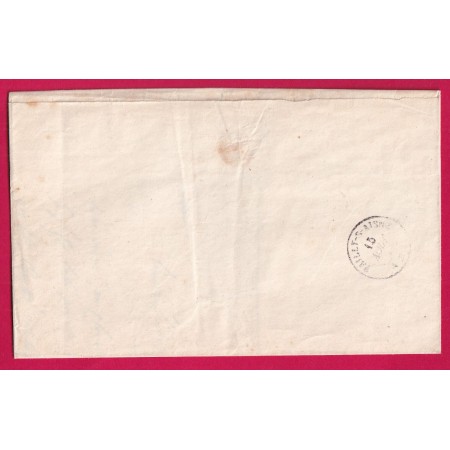N°4 PC 2909 SOISSONS AISNE 1852 POUR VAILLY SUR AISNE LETTRE