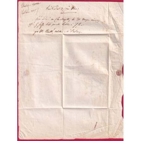 N°4 PC 2909 SOISSONS AISNE 1852 POUR VAILLY SUR AISNE LETTRE