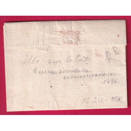 MARQUE MANUSCRIT ILLE PYRENEES ORIENTALES LENAIN N°1B INDICE 18 POUR PERPIGNAN LETTRE