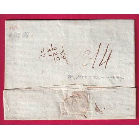 MARQUE LYON PORT PAYE RHONE 1785 LENAIN N°22 INDICE 16 POUR TROYES AUBE LETTRE