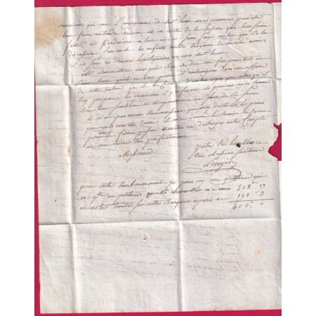 MARQUE LYON PORT PAYE RHONE 1785 LENAIN N°22 INDICE 16 POUR TROYES AUBE LETTRE
