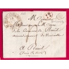 CAD TYPE 12 PONT AUDEMER EURE 1838 BOITE RURALE H BOURNEVILLE DECIME RURAL POUR RUEIL SEINE ET OISE LETTRE