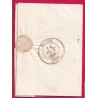 CAD TYPE 12 PONT AUDEMER EURE 1838 BOITE RURALE H BOURNEVILLE DECIME RURAL POUR RUEIL SEINE ET OISE LETTRE