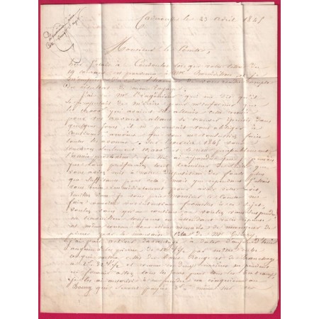 CAD TYPE 15 ORANGE VAUCLUSE OR EN ROUGE CADEROUSSE + DECIME RURAL POUR PARIS LETTRE