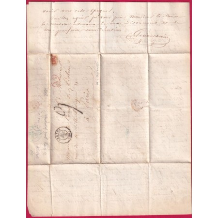 CAD TYPE 15 ORANGE VAUCLUSE OR EN ROUGE CADEROUSSE + DECIME RURAL POUR PARIS LETTRE