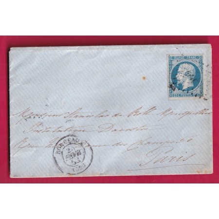 N°10 PC 441 BORDEAUX GIRONDE POUR PARIS LETTRE