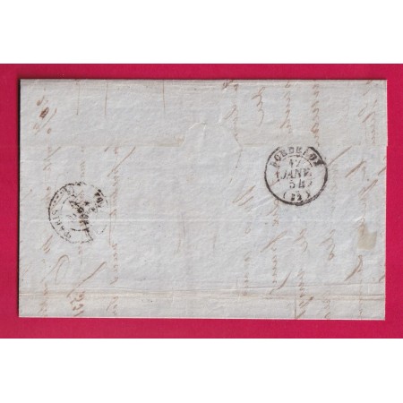 N°10 PC 3053 ST ETIENNE LOIRE POUR BORDEAUX LETTRE