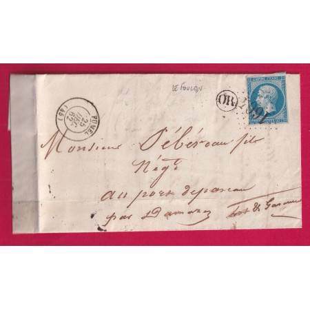 N°16 GC 1604 FUMEL LOT ET GARONNE OR LE FOULON POUR PONT DE PASCAU DAMAZAN LETTRE