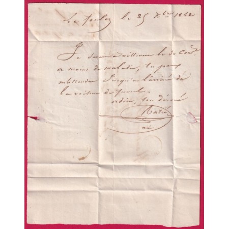 N°16 GC 1604 FUMEL LOT ET GARONNE OR LE FOULON POUR PONT DE PASCAU DAMAZAN LETTRE
