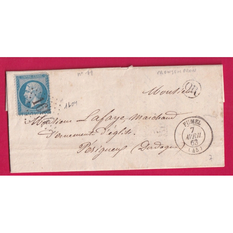 N°22 GC 1604 FUMEL LOT ET GARONNE OR MONSEMPRON POUR PERIGUEUX DORDOGNE