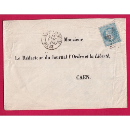 PARIS REPRISE DU COURRIER APRES LE SIEGE 4 FEVRIER 1871 POUR CAEN CALVADOS ARRIVE 10 FEVRIER LETTRE