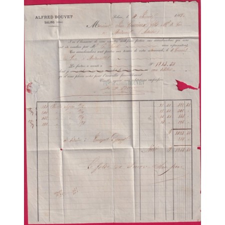 N°22 BUREAU DE PASSE1307 DIJON + CAD TYPE 15 SUR TIMBRE 1867 POUR ANDANCE ARDECHE LETTRE