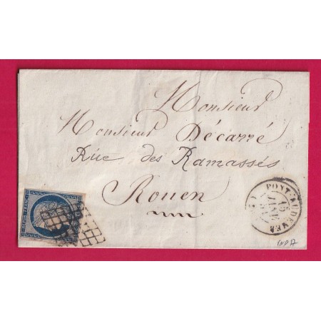 N°4 GRILLE PONT AUDEMER EURE INDICE 17 POUR ROUEN LETTRE