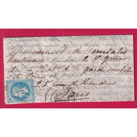 GUERRE 1870 TENTATIVE ENTREE LILLE 25 FEV POUR PARIS TEXTE DE GORGIER SUISSE NEUFCHATEL DU 5 NOV 1870 POUR GARDE MOBILE