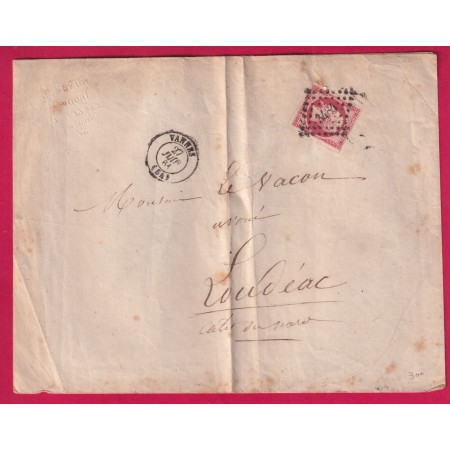 N°17B PC 3484 VANNES MORBIHAN POUR LOUDEAC COTES DU NORD LETTRE