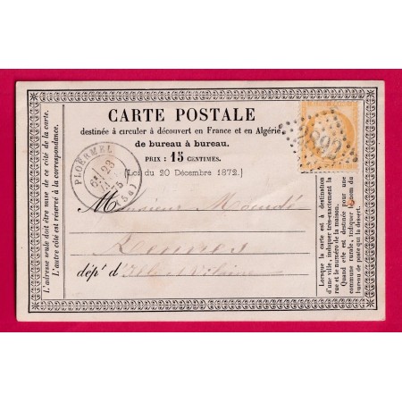 N°55 GC 2892 PLOERMEL MORBIHAN POUR RENNES CARTE PRECUSEUR LETTRE