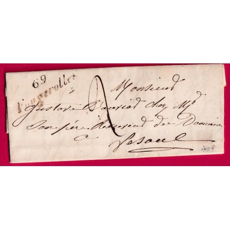 CURSIVE 69 FOUGEROLLES HAUTE SAONE POUR VESOUL 1844 LETTRE