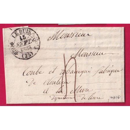 CAD TYPE 11 LE BUIS DROME 1833 POUR LA MURE ISERE INDICE 10 LETTRE