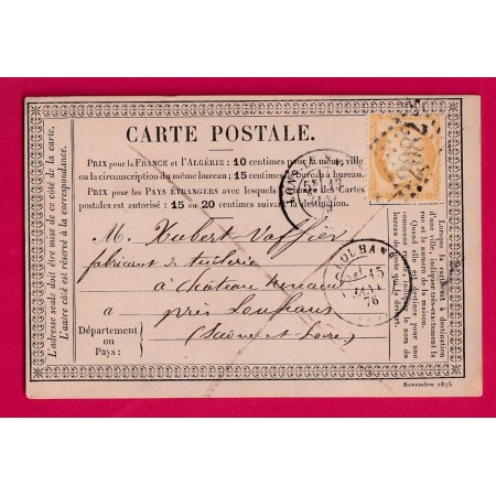 CARTE PRECUSEUR REPIQUEE GC 2082 LONS LE SAULNIER JURA IMPRIMERIE GAUTHIERS FRERES POUR LOHANS SAONE ET LOIRE LETTRE