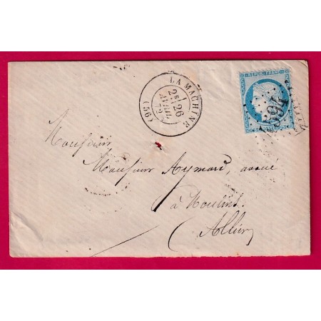N°60 GC 4594 LA MACHINE NIEVRE POUR MOULINS ALLIER LETTRE