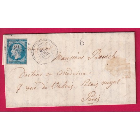 N°14 PC 1591 JOUY EN JOSAS SEINE ET OISE CAD TYPE 22 POUR PARIS INDICE 10 LETTRE