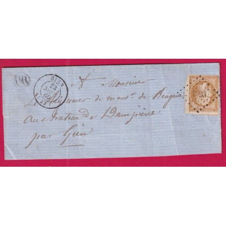 N°13 BDF PC 1393 GIEN LOIRET POUR OUZOUER SUR TREZEE LETTRE