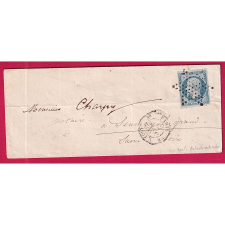 N°14 BLEU LAITEUX PARIS ETOILE PLEINE 3E 60 8 POUR SENNECEY CAD TYPE 14 SAONE ET LOIRE  LETTRE