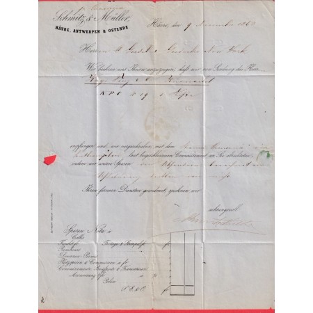 N°24 GC 1769B LE HAVRE LE PORT SEINE INFERIEURE NEW YORK  USA 1863