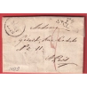 MARQUE 72 ST CLOUD SEINE ET OISE TAXE 2 ROUGE POUR PARIS 1828 INDICE 9