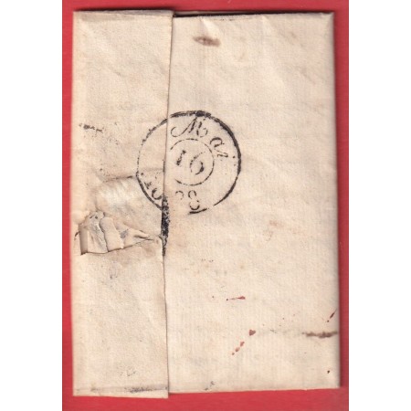 MARQUE 72 ST CLOUD SEINE ET OISE TAXE 2 ROUGE POUR PARIS 1828 INDICE 9