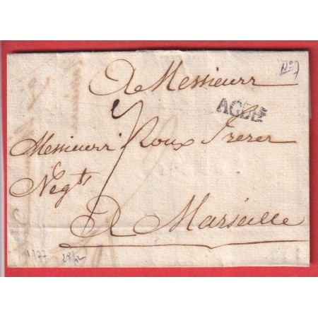 MARQUE AGDE HERAULT LN°7 1777 MARSEILLE BOUCHES DU RHONE