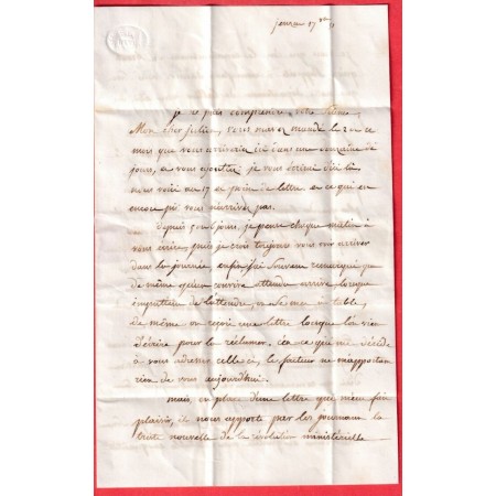 CAD TYPE15 GANNAT ALLIER 1851 TAXE TAMPON 25 OR JENZAT POUR BESSE EN CHANDESSE PUY DE DOME