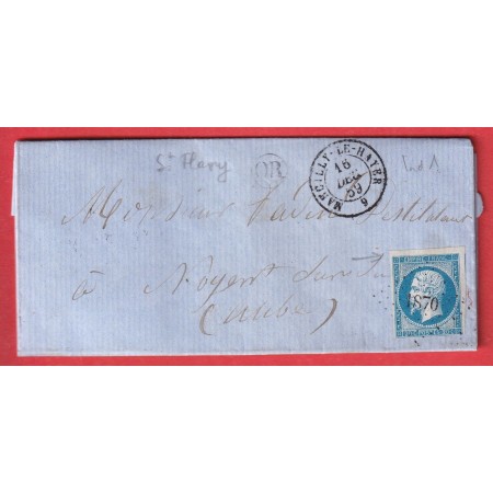 N°14 PC 1870 MARCILLY LE HAYER AUBE OR ST FLAVY POUR NOGENT SUR SEINE