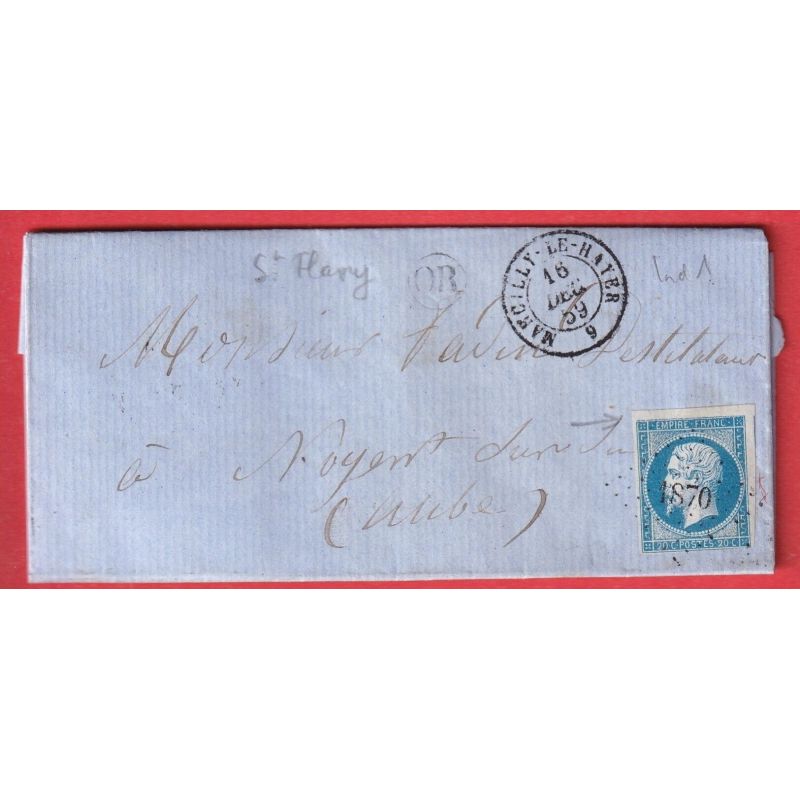 N°14 PC 1870 MARCILLY LE HAYER AUBE OR ST FLAVY POUR NOGENT SUR SEINE