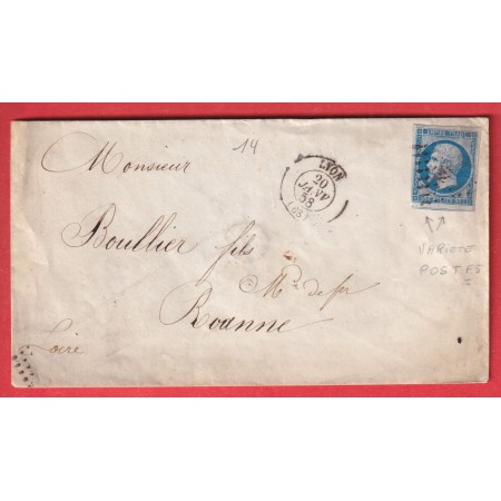 N°14 VARIETE POSTFS PC 1818 LYON 1858 ROANNE LOIRE
