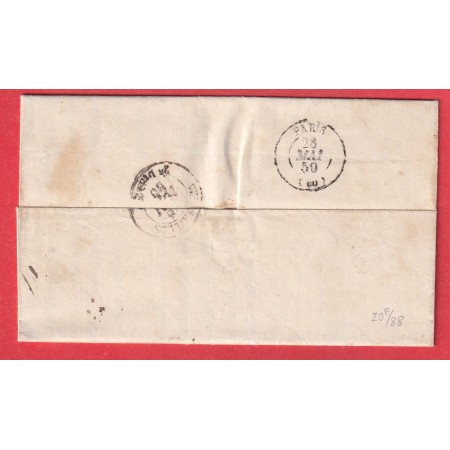 CAD TYPE 15 TROYES AUBE BOITE RURALE B ST MARTIN 1850