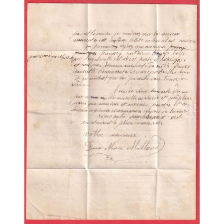 CAD TYPE 15 TROYES AUBE BOITE RURALE B ST MARTIN 1850