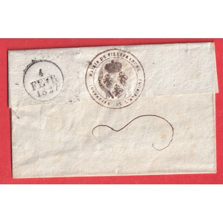 MARQUE P11P VILLEFRANCHE AVEYRON 1827 ST ANTONIN TARN ET GARONNE INDICE 11 CACHET DE MAIRIE AU DOS