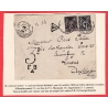 N°89 83 TYPE SAGE LYON LA GUILLOTIERE 1900 TAXE 3 PENCE LONDRES LONDON GRANDE BRETAGNE