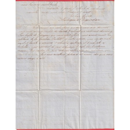 N°32 38 AMBULANT BORDEAUX A PARIS 1872 TEXTE DE BORDEAUX GIRONDE NEW ORLEANS USA ETATS UNIS