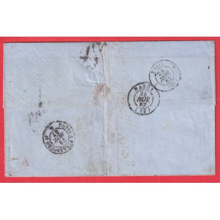 NEW YORK USA  1857 NANCY MEURTHE ET MOSELLE STEAMER PERSIA ETATS UNIS AMERIQUE