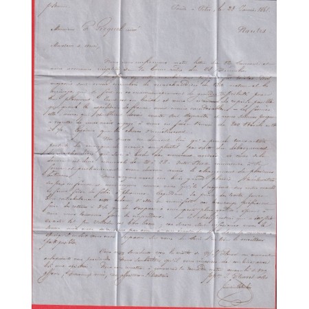 CAD POINTE A PITRE GUADELOUPE 1861 VOIE ANGLAISE ENTREE COL FR ANGL AMBULANT CALAIS POUR NANTES LOIRE INFERIEURE