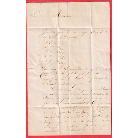 CAD GRENOBLE ISERE DU 6 JANVIER 1849 TAXE TAMPON 2 POUR LYON