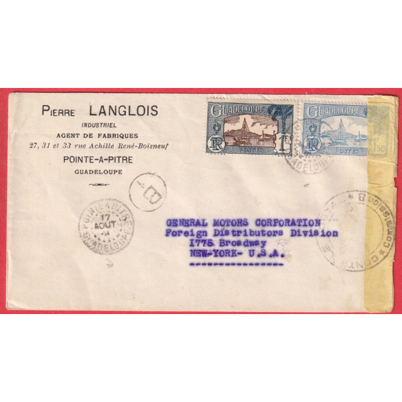 POINTE A PITRE GUADELOUPE CENSURE COMMISSION B POUR NEW YORK ETATS UNIS