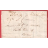 MARQUE MANUSCRIT DE CREON GIRONDE POUR BORDEAUX 1844 RARE NON SIGNALE